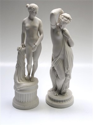 Lot 972 - Two Parian figures of classical nudes, height...