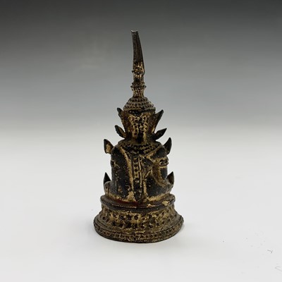 Lot 431 - An early Indian miniature gilt bronze figure...