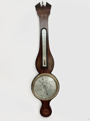 Lot 2923 - A Victorian mahogany wheel barometer, inlaid...