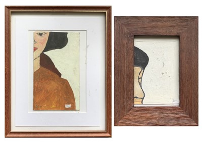 Lot 195 - Ben CARRIVICK (1980) Portrait of a woman Mixed...