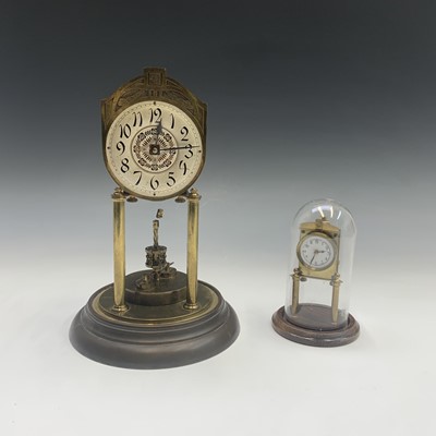 Lot 2931 - A German 400 day torsion clock, the shaped...