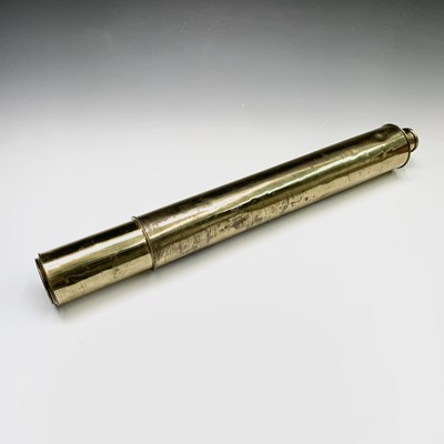 Lot 482 - A brass marine single draw telescope, engraved...