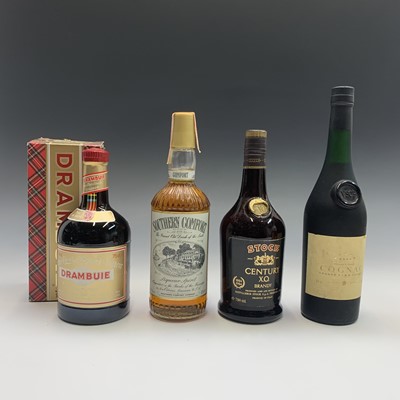 Lot 503 - Four bottles of spirits comprising of Drambuie...