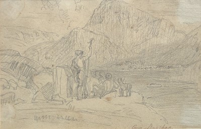 Lot 644 - Joshua CRISTALL (c.1767-1847) Shepherds in a...