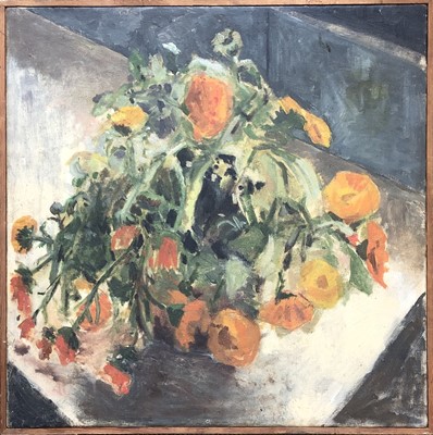 Lot 770 - Valerie WILSON nee KNIGHT Marigolds Oil on...