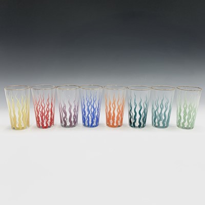 Lot 908 - A French glass lemonade set by Leville, Paris,...