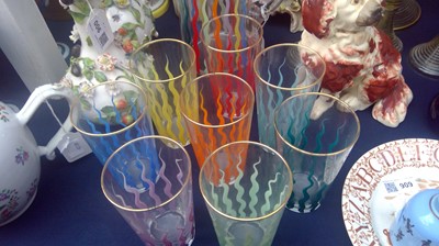 Lot 908 - A French glass lemonade set by Leville, Paris,...
