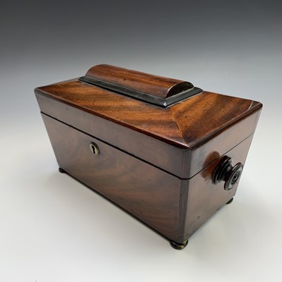 Lot 531 - An early Victorian mahogany tea caddy of...