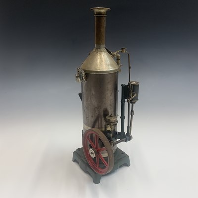 Lot 634 - A Gebruder Bing live steam model vertical...