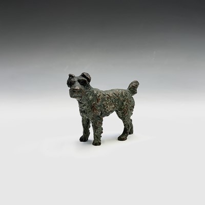 Lot 536 - An Austrian cold painted figure of a terrier....