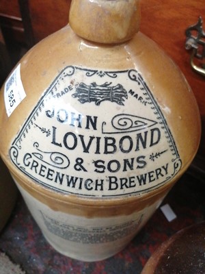 Lot 585 - A stoneware flagon inscribed 'John Lovidond &...