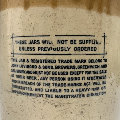 Lot 585 - A stoneware flagon inscribed 'John Lovidond &...