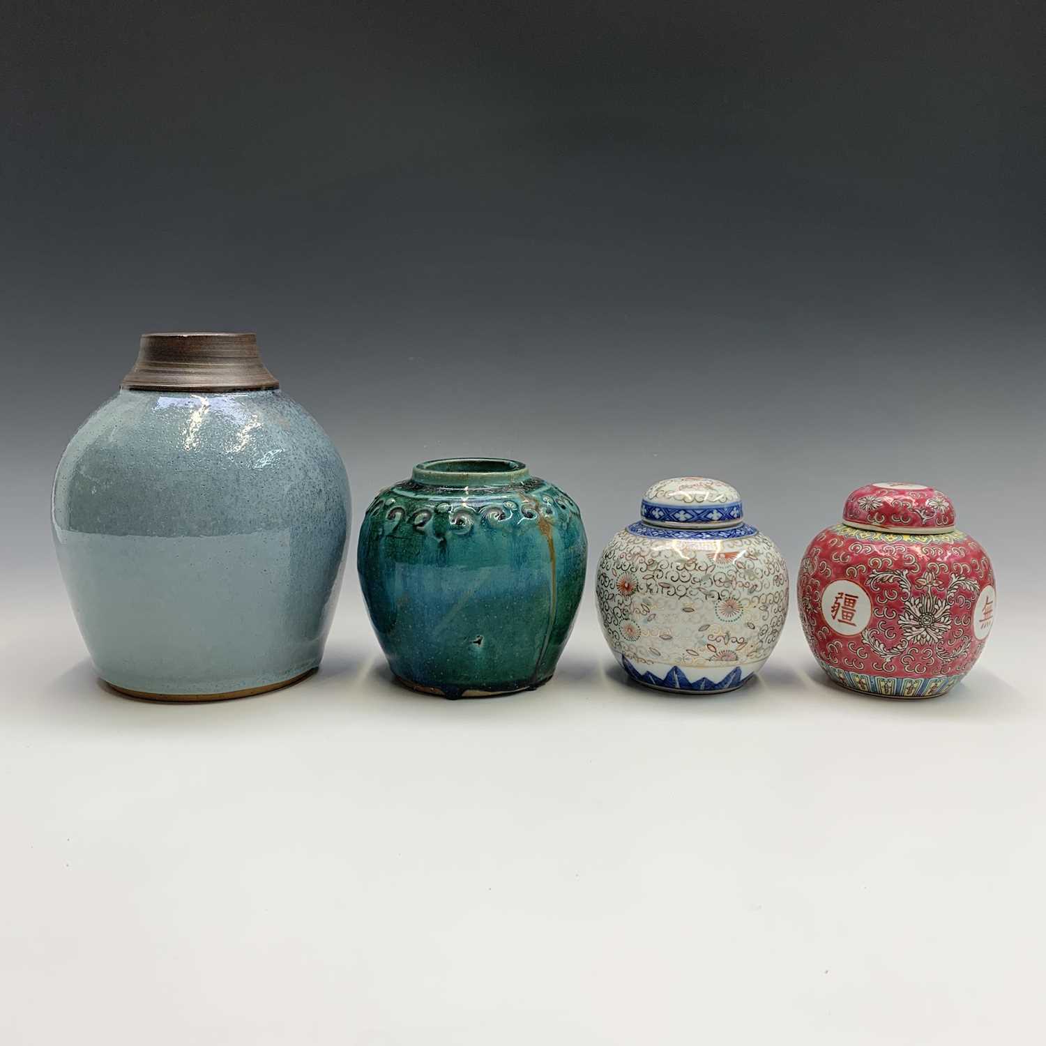 Lot 1046 - David Fry, A Chinese inspired studio pottery...