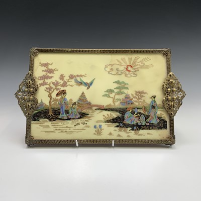 Lot 549 - A Japanese inspired five piece dressing table...