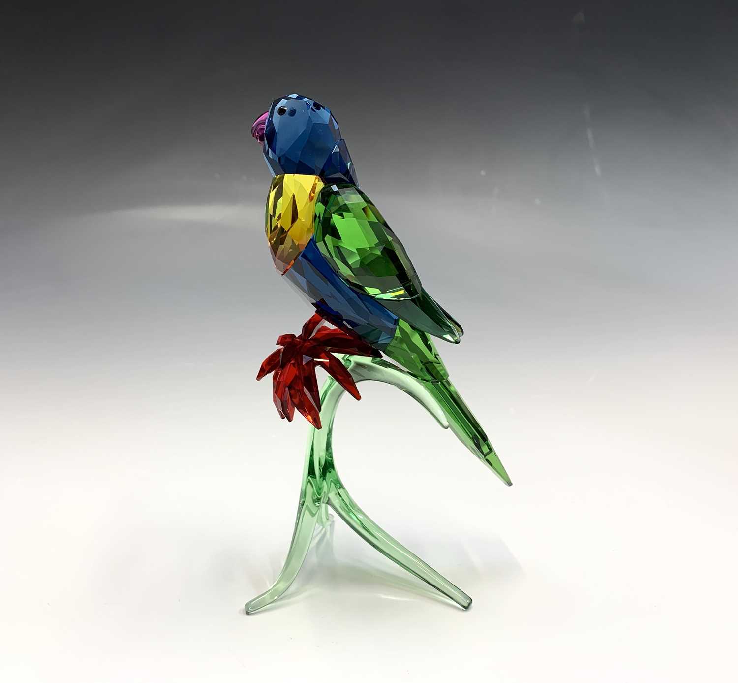 Lot 241 - A Swarovski Crystal bird ornament, 'Rainbow
