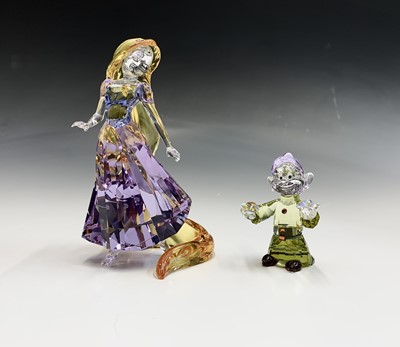 Lot 240 - Two Swarovski Crystal Disney figures,...