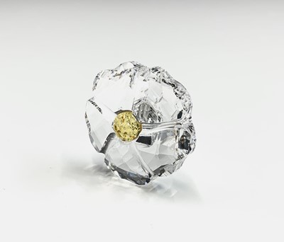 Lot 239 - Swarovski Crystal - an orchid ornament, height...