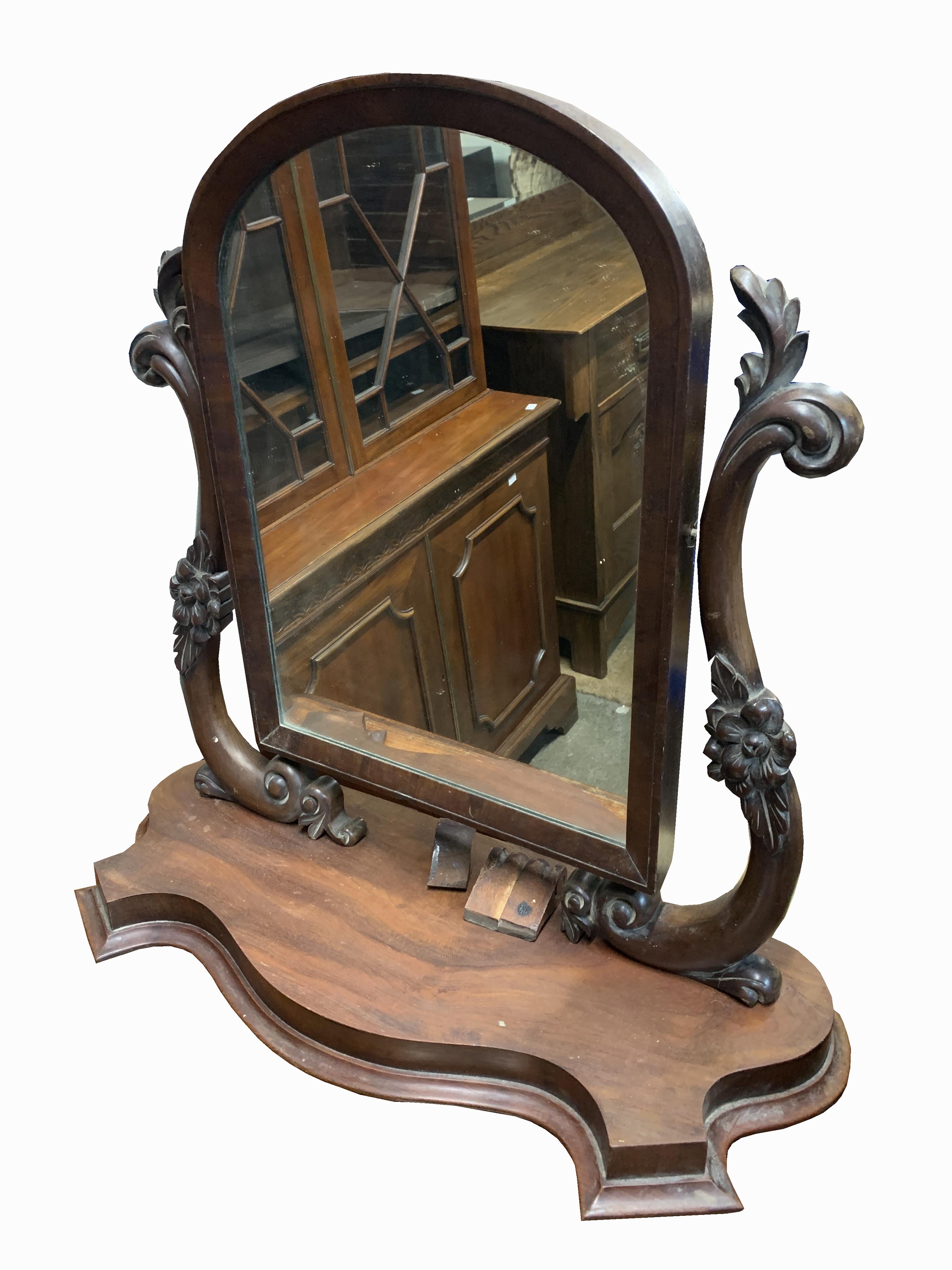 Lot 3100 A Victorian mahogany dressing table mirror,