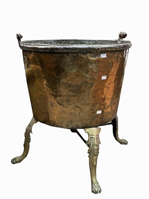 Lot 573 - A 19th century copper log bin of large...