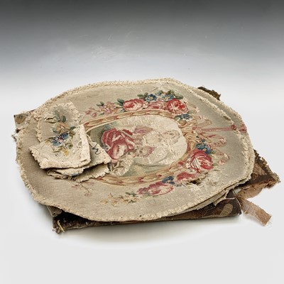 Lot 2816 - An 18th century needlework panel, possibly a...