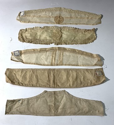 Lot 2828 - Vintage costume. 14 lace trimmed maids caps of...