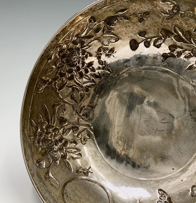 Lot 9 - A Chinese silver footed bowl, signed ZEEWO,...