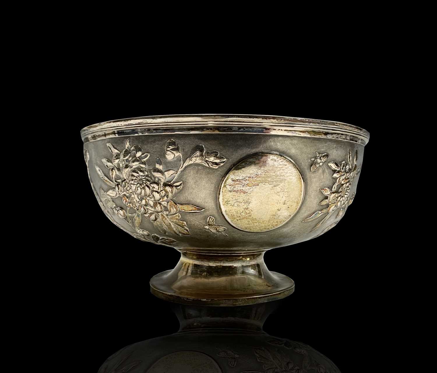 Lot 9 - A Chinese silver footed bowl, signed ZEEWO,...