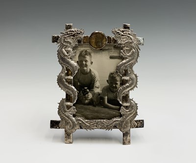 Lot 35 - A Chinese silver photograph frame, circa 1900,...
