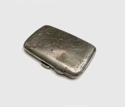 Lot 65 - A silver small cigarette case and two silver...