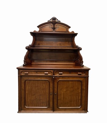 Lot 3026 - A Victorian mahogany chiffonier, the back with...