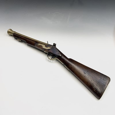 Lot 591 - A late 18th century flintlock blunderbuss, the...