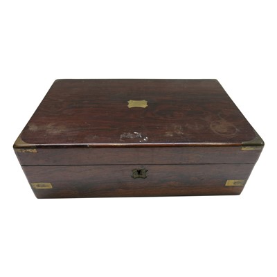 Lot 31 - A 19th century rosewood and brass bound...