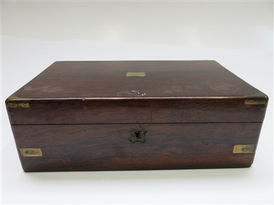 Lot 31 - A 19th century rosewood and brass bound...