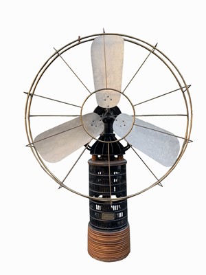 Lot 200 - A "Jost's patent Radio Fan", with large (78cm...