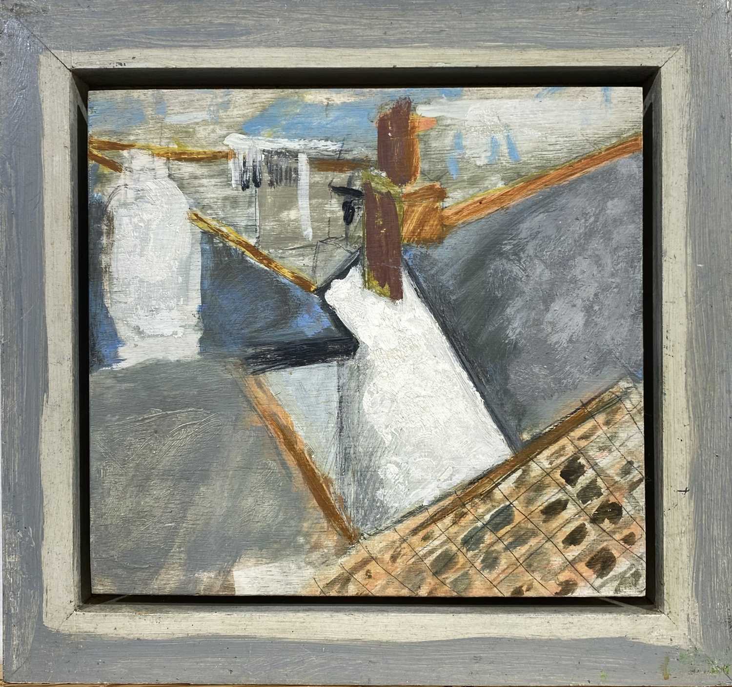 Lot 61 - Jeremy LE GRICE (1936-2012) Roofs, St Ives Oil...