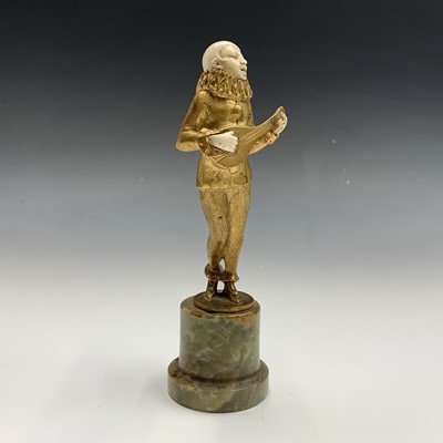 Lot 621 - A French Art Deco period gilt bronze and ivory...