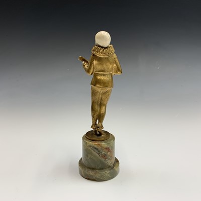 Lot 621 - A French Art Deco period gilt bronze and ivory...