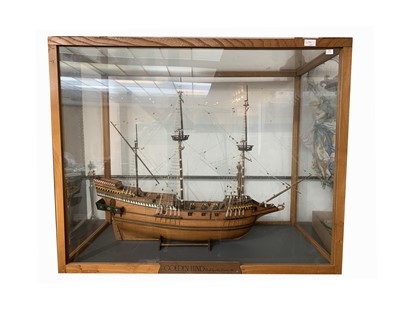 Lot 636 - A model of the ship 'Golden Hind', built by...