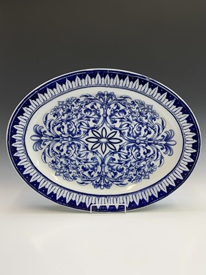 Lot 964 - A Brown Westhead Moore 'Teutonic' pattern blue...