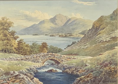 Lot 762 - Albert ROSSER (c.1899-1995) Ashness Bridge,...