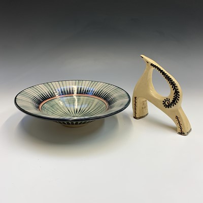 Lot 1104 - A Christine Feiler studio pottery footed bowl,...