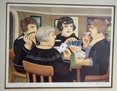 Lot 700 - Beryl COOK (1926-2008) Bridge Party Lithograph...