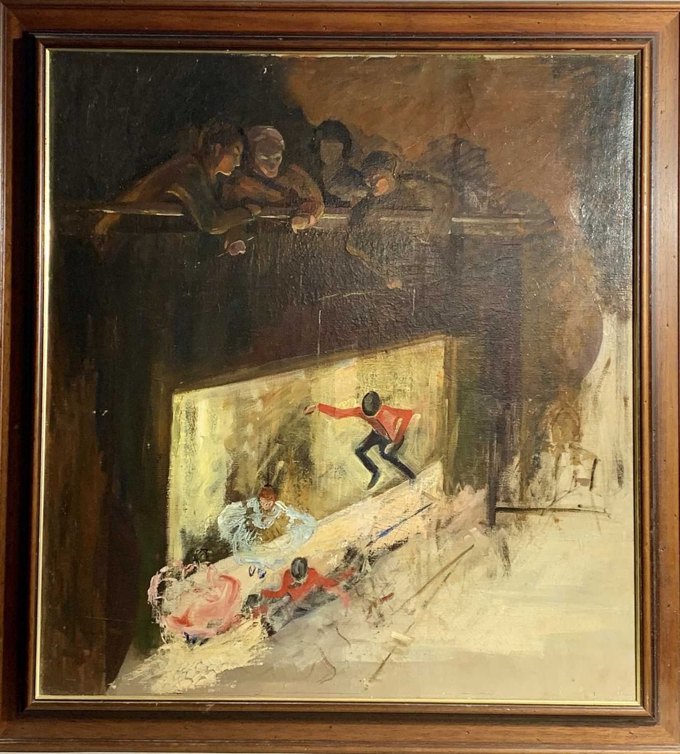 Lot 136 - Jill GARNIER (1890-1966) The Puppet Show Oil...