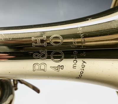 Lot 43 - A Boosey and Hawkes B & H 400 brass trumpet,...