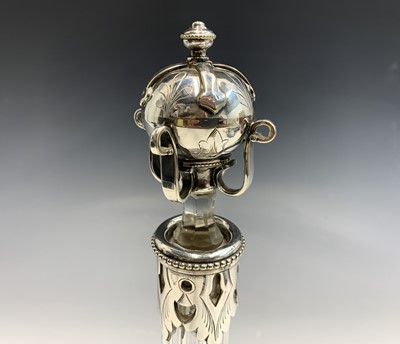 Lot 166 - A fine Victorian silver plated and cut glass...