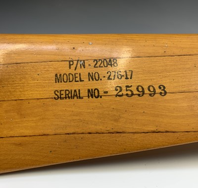 Lot 702 - A laminated wood Sensenich Corp twin blade...