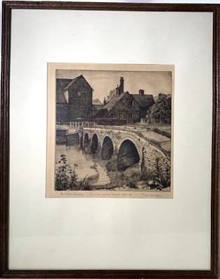 Lot 566 - Noel SPENCER (1900-1986) Etching Four arches...