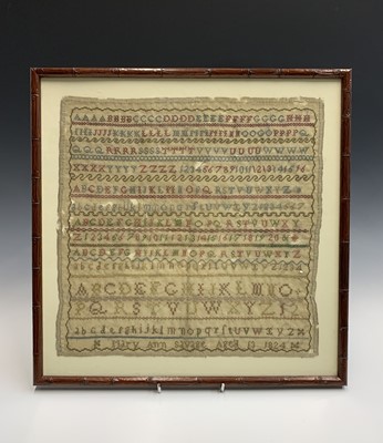 Lot 2840 - A 19th century sampler worked by Mary Ann...