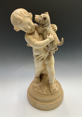 Lot 170 - An early 20th century plaster figure of a boy...