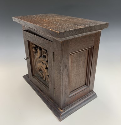 Lot 713 - Arts & Crafts walnut collector's cabinet, a...